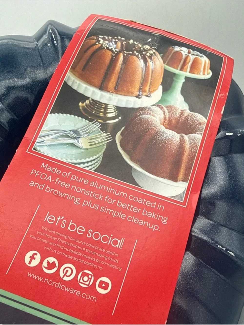 Nordic Ware Colors 3 Piece Tiered Bundt Pan Set Blue New USA Made Aluminum